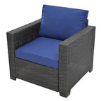 Ensemble de canapé d'angle en rotin 10 pièces avec table de rangement et coussins imperméables