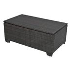 Ensemble de canapé d'angle en rotin 10 pièces avec table de rangement et coussins imperméables