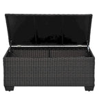 Ensemble de canapé d'angle en rotin 10 pièces avec table de rangement et coussins imperméables