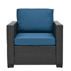 Ensemble de canapé d'angle en rotin 10 pièces avec table de rangement et coussins imperméables