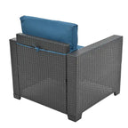 Ensemble de canapé d'angle en rotin 10 pièces avec table de rangement et coussins imperméables