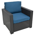 Ensemble de canapé d'angle en rotin 10 pièces avec table de rangement et coussins imperméables