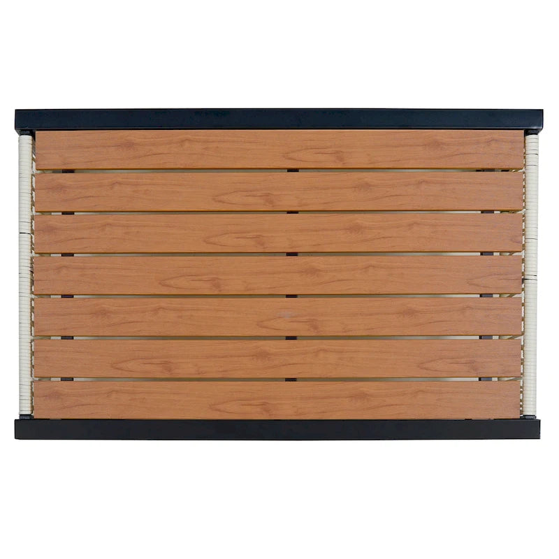 Ensemble de canapé d'extérieur Roomfitters pour plusieurs personnes en fer avec table, décoration en rotin, imperméable et antirouille, idéal pour le jardin et la pelouse.