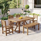 Ensemble table et chaises d'extérieur Roomfitters en bois d'acacia de haute qualité pour patio, balcon, jardin