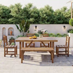 Ensemble table et chaises d'extérieur Roomfitters en bois d'acacia de haute qualité pour patio, balcon, jardin