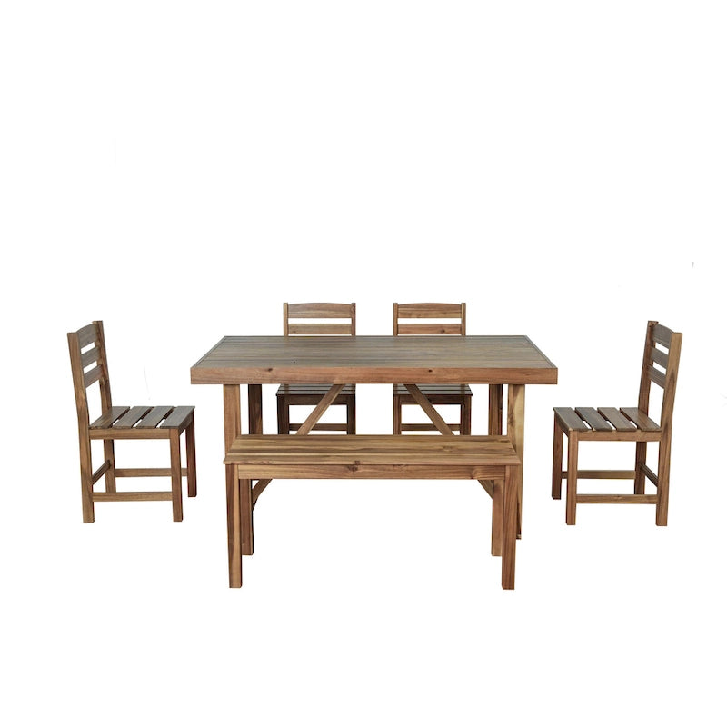 Ensemble table et chaises d'extérieur Roomfitters en bois d'acacia de haute qualité pour patio, balcon, jardin