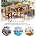 Ensemble table et chaises d'extérieur Roomfitters en bois d'acacia de haute qualité pour patio, balcon, jardin