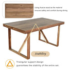 Ensemble table et chaises d'extérieur Roomfitters en bois d'acacia de haute qualité pour patio, balcon, jardin
