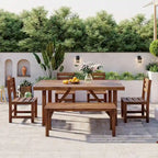 Ensemble table et chaises d'extérieur Roomfitters en bois d'acacia de haute qualité pour patio, balcon, jardin