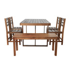Ensemble table et chaises d'extérieur Roomfitters en bois d'acacia de haute qualité pour patio, balcon, jardin