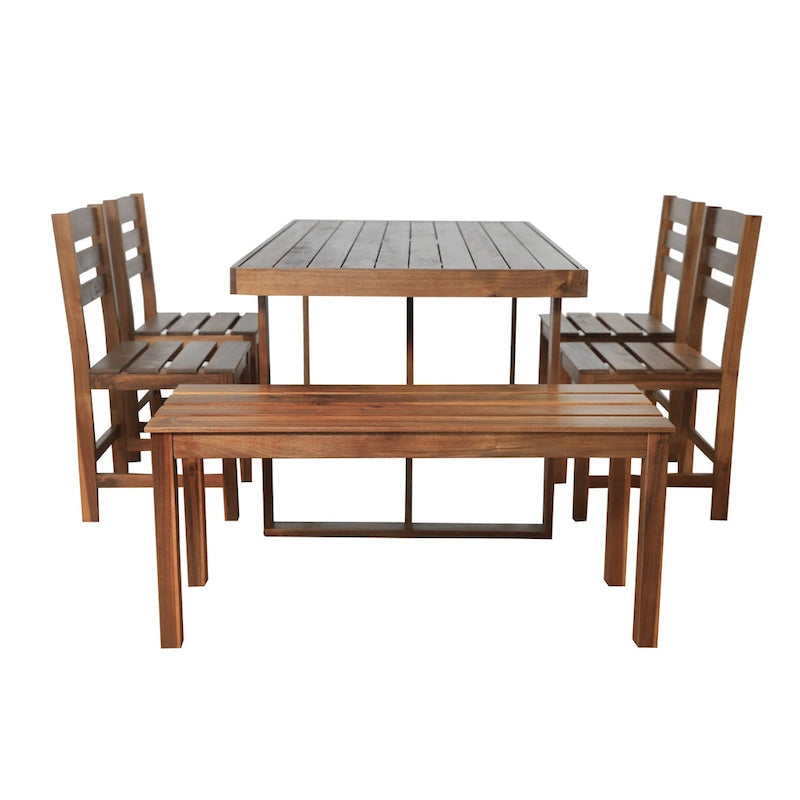 Ensemble table et chaises d'extérieur Roomfitters en bois d'acacia de haute qualité pour patio, balcon, jardin