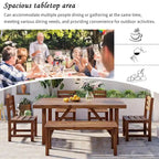 Ensemble table et chaises d'extérieur Roomfitters en bois d'acacia de haute qualité pour patio, balcon, jardin
