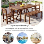 Ensemble table et chaises d'extérieur Roomfitters en bois d'acacia de haute qualité pour patio, balcon, jardin