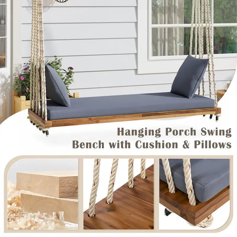 Balancelle en bois pour patio