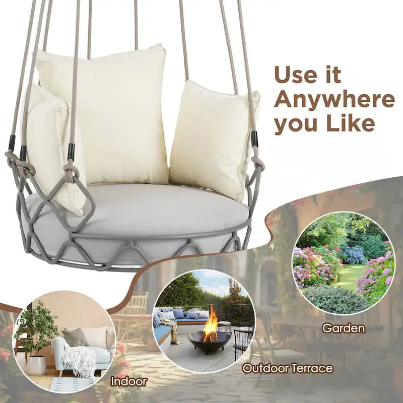 Panier suspendu pour balancelle de porche extérieur