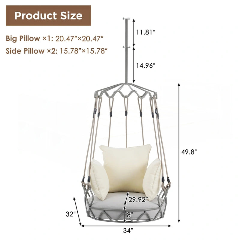 Panier suspendu pour balancelle de porche extérieur