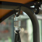 Balançoire extérieure pour terrasse ou porche avec auvent inclinable réglable