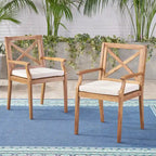 2 chaises de salle à manger avec coussins