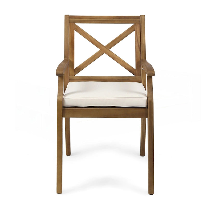 2 chaises de salle à manger avec coussins