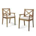 2 chaises de salle à manger avec coussins