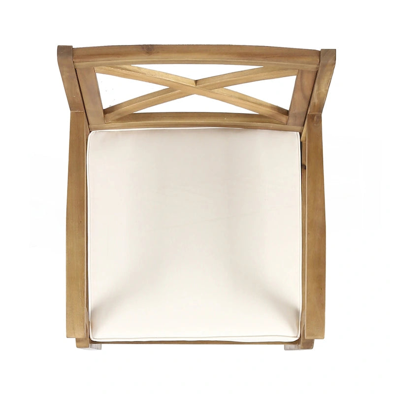 2 chaises de salle à manger avec coussins