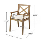 2 chaises de salle à manger avec coussins