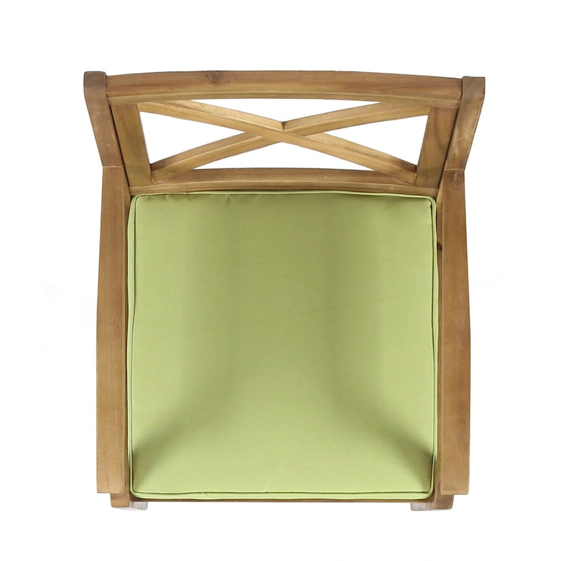 2 chaises de salle à manger avec coussins