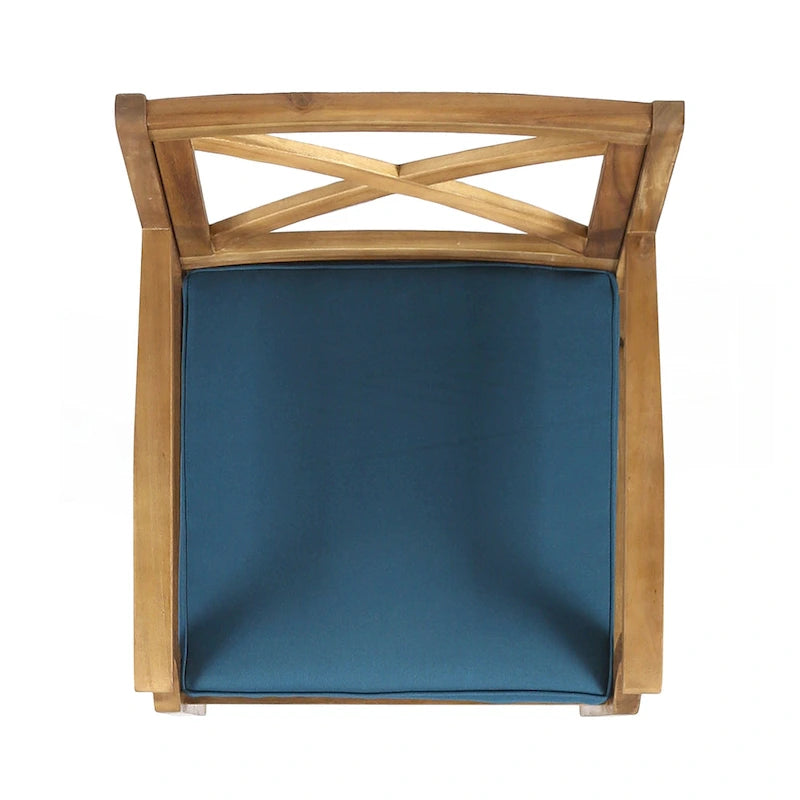 2 chaises de salle à manger avec coussins