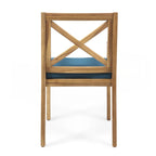 2 chaises de salle à manger avec coussins