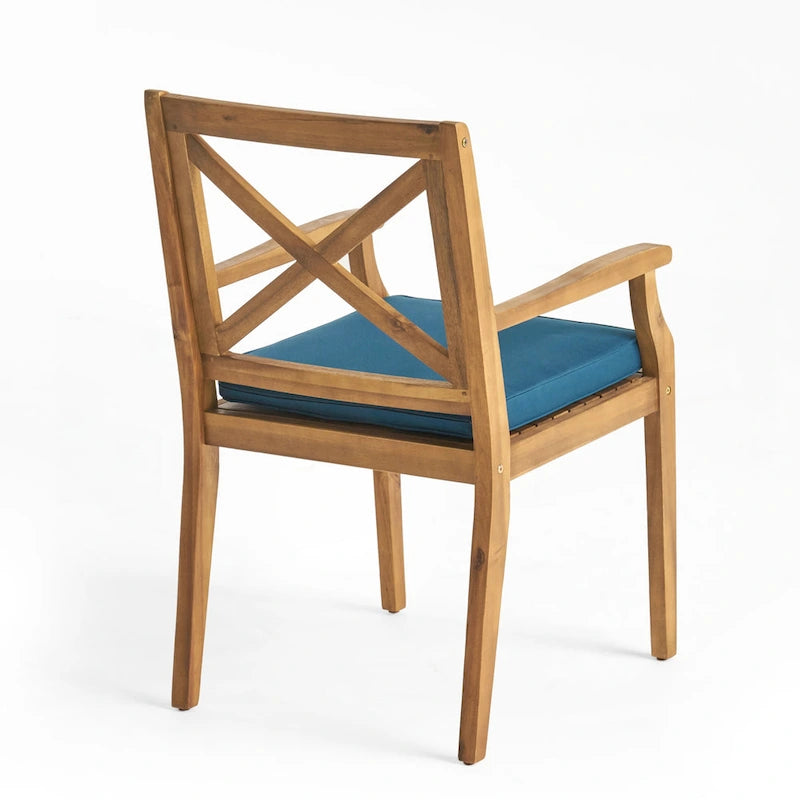 2 chaises de salle à manger avec coussins