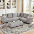 Canapé d'angle réversible de 102,56 po de largeur avec siège d'angle et banquette extensible