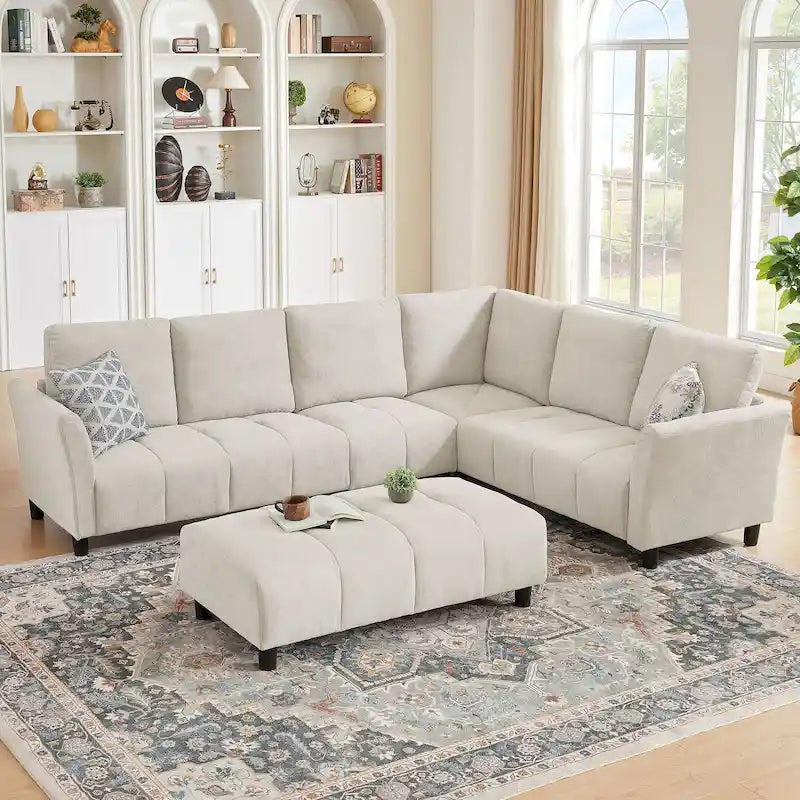 Canapé d'angle réversible de 102,56 po de largeur avec siège d'angle et banquette extensible