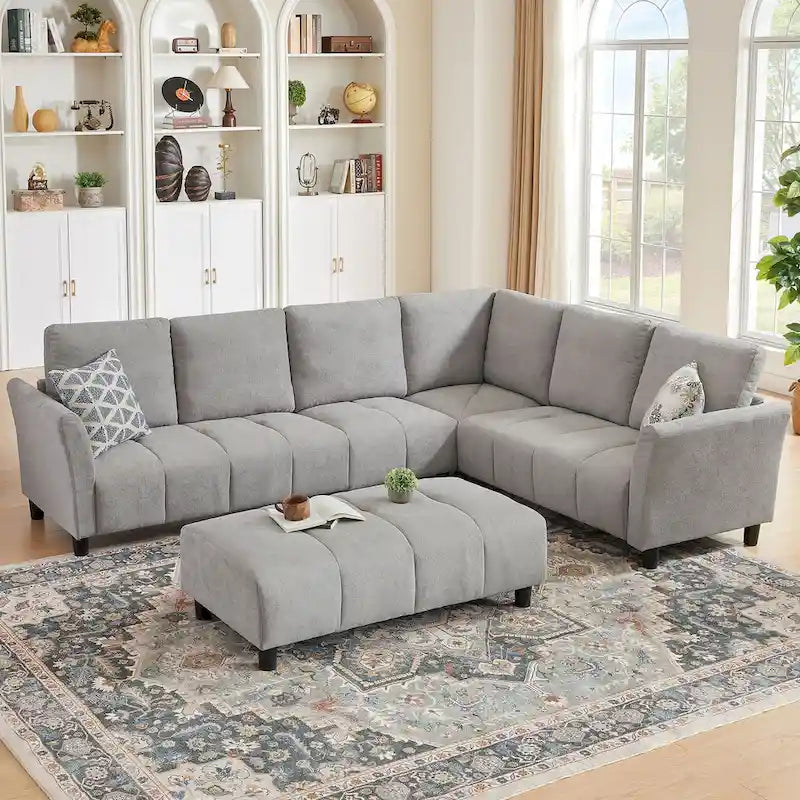 Canapé d'angle réversible de 102,56 po de largeur avec siège d'angle et banquette extensible