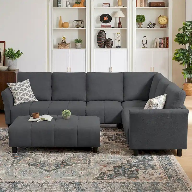 Canapé d'angle réversible de 102,56 po de largeur avec siège d'angle et banquette extensible