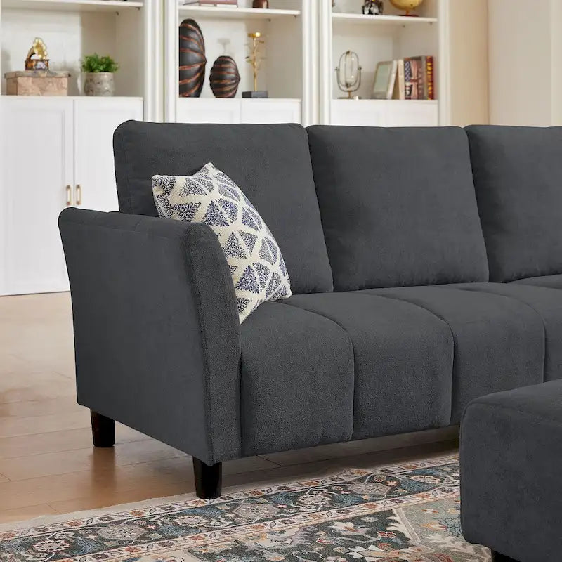 Canapé d'angle réversible de 102,56 po de largeur avec siège d'angle et banquette extensible