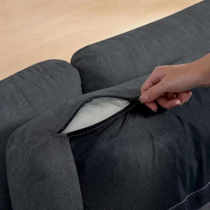 Canapé d'angle réversible de 102,56 po de largeur avec siège d'angle et banquette extensible