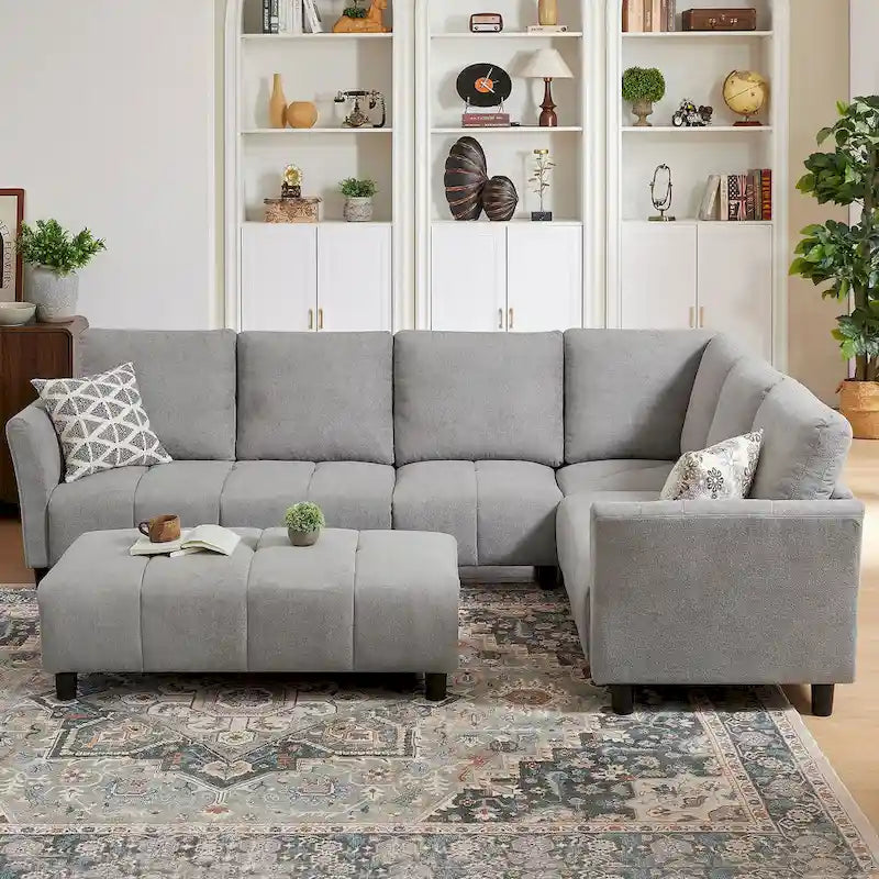 Canapé d'angle réversible de 102,56 po de largeur avec siège d'angle et banquette extensible