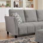 Canapé d'angle réversible de 102,56 po de largeur avec siège d'angle et banquette extensible