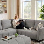 Canapé d'angle réversible de 102,56 po de largeur avec siège d'angle et banquette extensible