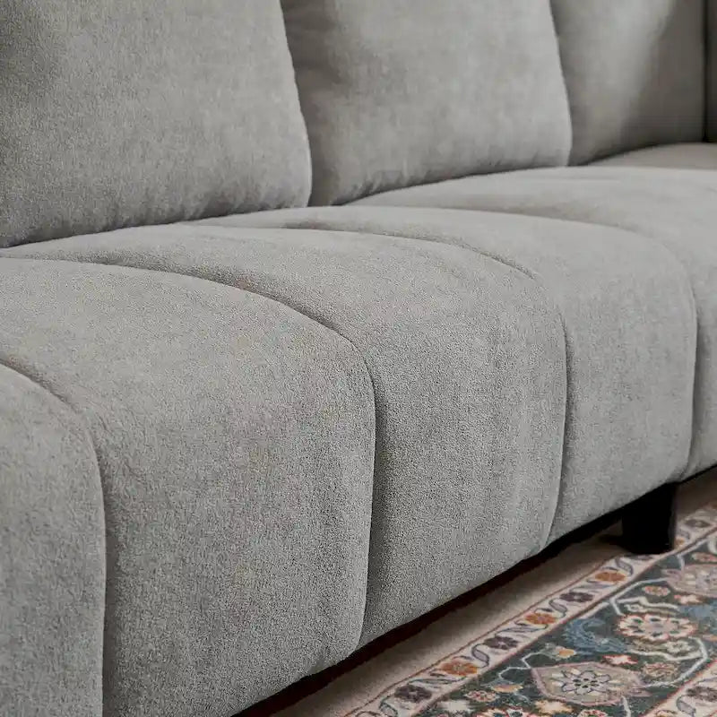 Canapé d'angle réversible de 102,56 po de largeur avec siège d'angle et banquette extensible