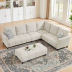 Canapé d'angle réversible de 102,56 po de largeur avec siège d'angle et banquette extensible