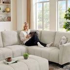 Canapé d'angle réversible de 102,56 po de largeur avec siège d'angle et banquette extensible