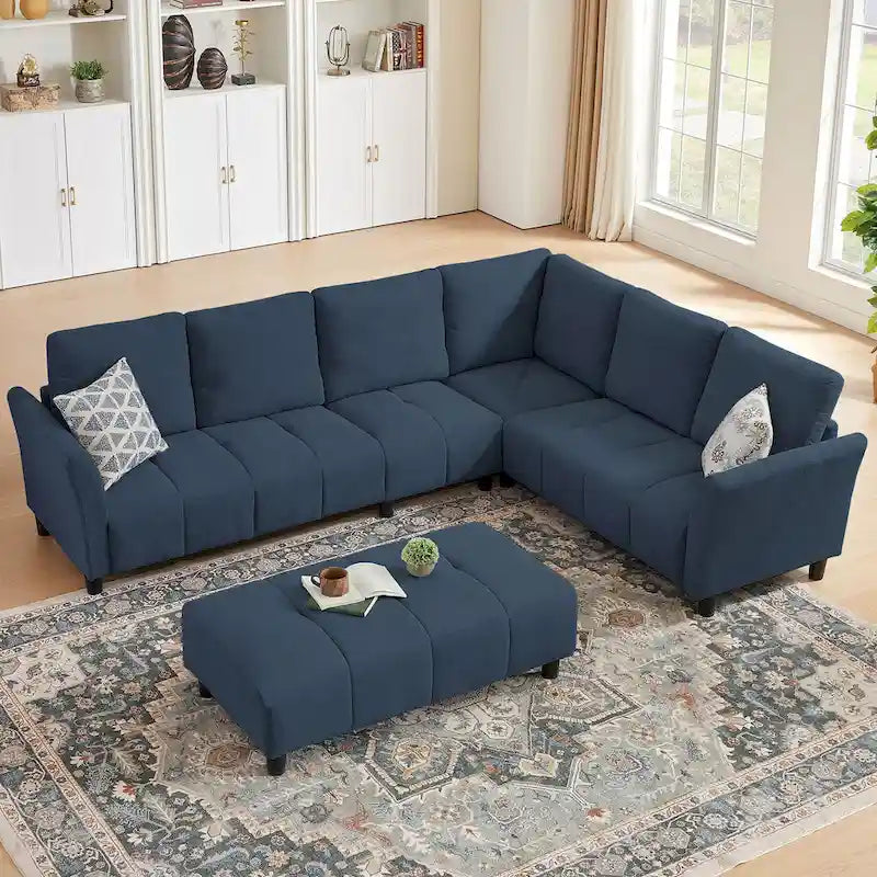 Canapé d'angle réversible de 102,56 po de largeur avec siège d'angle et banquette extensible