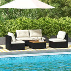 Ensemble de canapés de conversation en rotin Gymax 5 pièces pour patio, mobilier d'extérieur avec