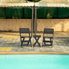 Las Cabos Fully Assembled All-Weather Outdoor Folding Bistro Set - 3-piece