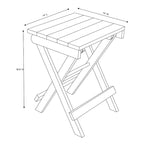 Ensemble bistro pliant d'extérieur Las Cabos entièrement assemblé et résistant aux intempéries - 3 pièces