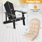 Fauteuil Adirondack Costway HIPS avec porte-gobelet - Voir les détails