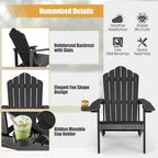 Fauteuil Adirondack Costway HIPS avec porte-gobelet - Voir les détails