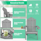 Fauteuil Adirondack Costway HIPS avec porte-gobelet - Voir les détails