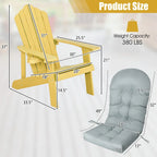 Fauteuil Adirondack Costway HIPS avec porte-gobelet - Voir les détails